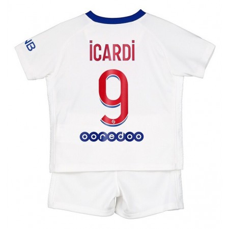 Billiga Fotbollströjor Paris Saint-Germain Mauro Icardi 9 Barn Borta tröja 2020/21 Kortärmad